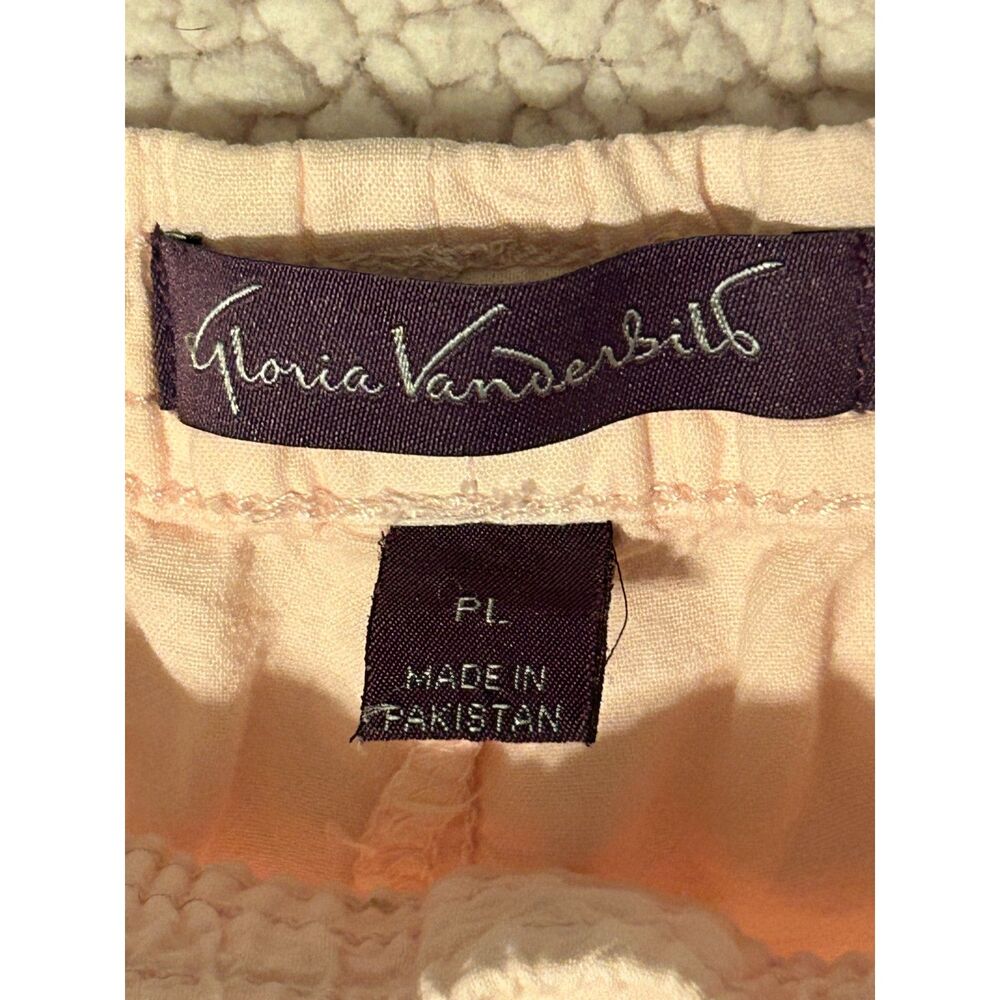 Beachy Coquette Pastel Pink Linen Capris Grandmacore L - Picture 3 of 6